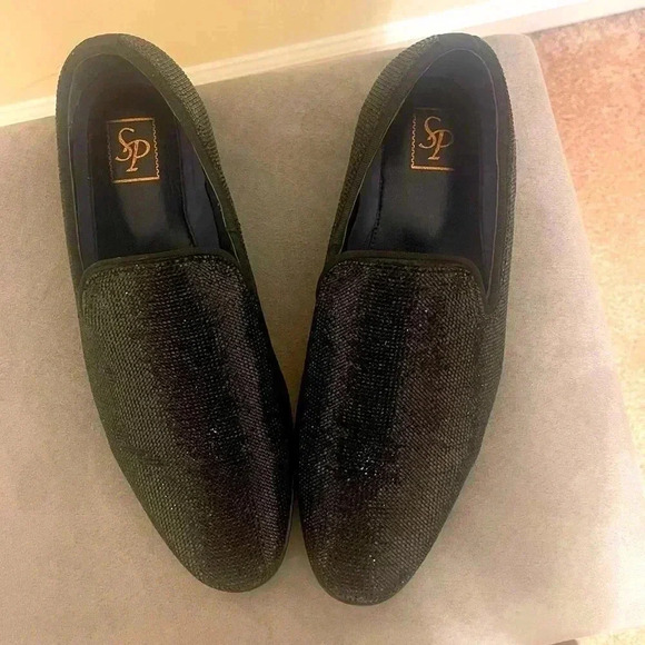SP by St Patrick Mens Glitter Shimmering Slip On Formal Dress Shoes US 8 - Picture 1 of 15